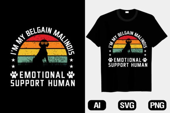 Belgian Malinois Dog Retro T-Shirt Graphics