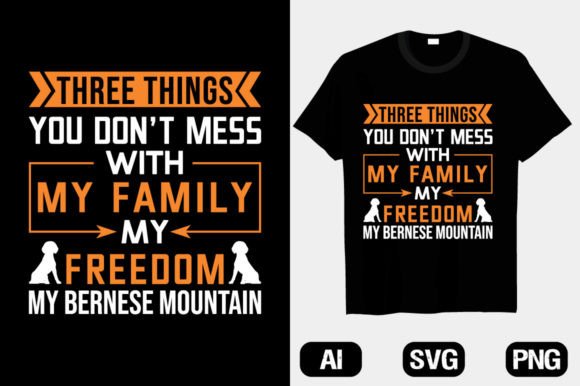 Bernese Mountain SVG DogT-shirt Design Graphics