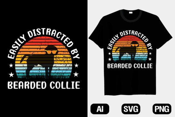 Easily Distracted by Bearded T-Shirts: Graphics & T-Shirt Designs
