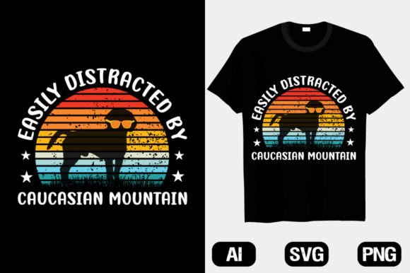Easily Distracted by Caucasian T-Shirts: Retro Vector Graphics