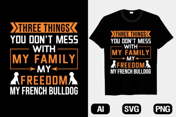 French Bulldog Typography T-shirt V 24 Graphics