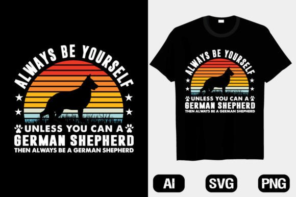 German Shepherd Dog SVG T-shirt 15 Graphics Review