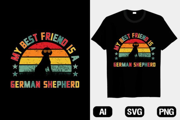 German Shepherd Dog Trendy T-Shirt Graphics