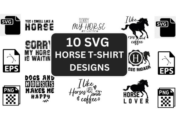 HORSE SVG Graphics for T-Shirt Designs & Branding