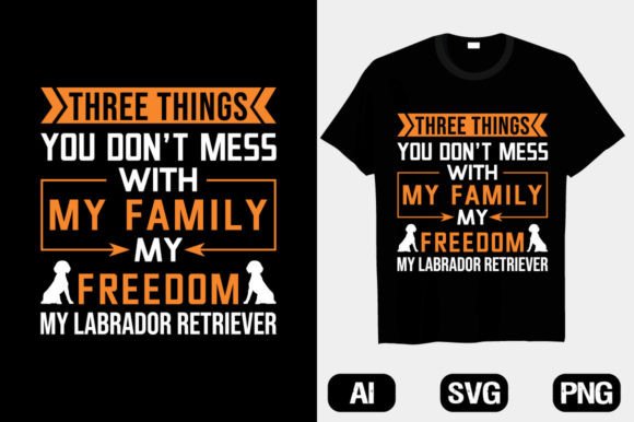 Labrador Dog Typography T-Shirt Designs Graphics V 20