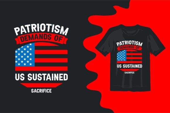 Patriots Typography: Colorful Graphics for T-Shirt Designs